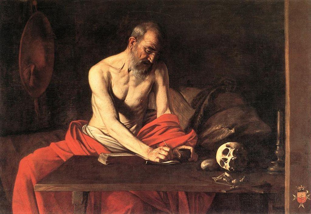 pintura San Jerónimo Escribiendo - Caravaggio