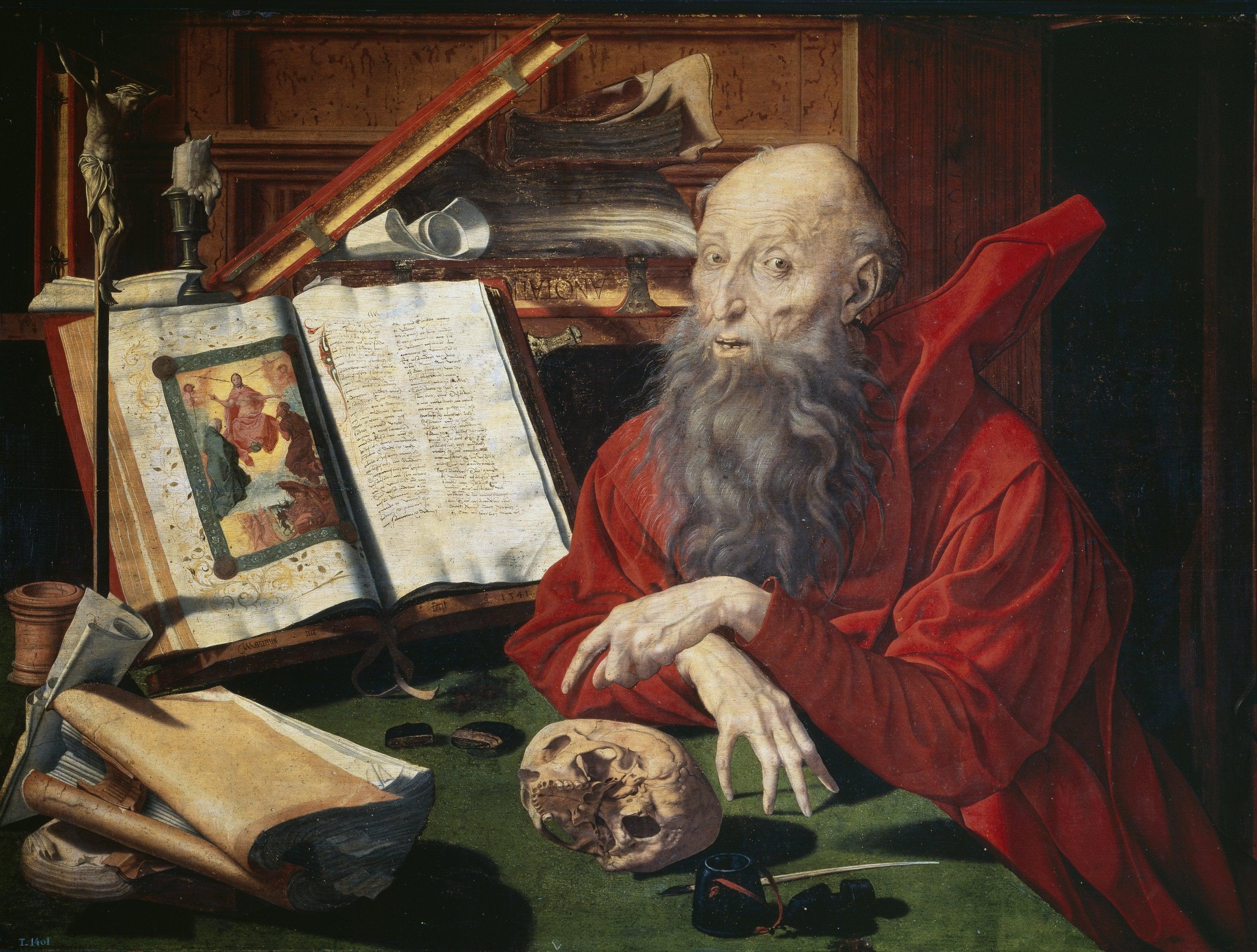 pintura San Jerónimo - Marinus Van Reymerswale
