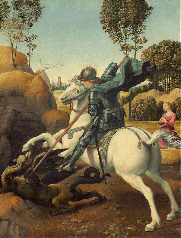 pintura San Jorge y el Dragón - Rafael