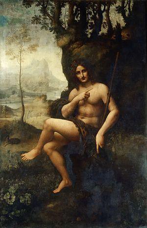 pintura San Juan En El Desierto - Baco - Leonardo Da Vinci