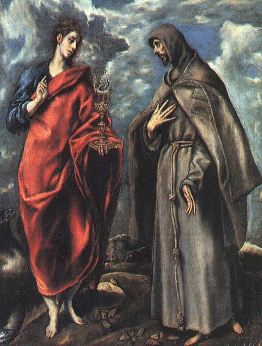 pintura San Juan Evangelista Y San Francisco - El Greco