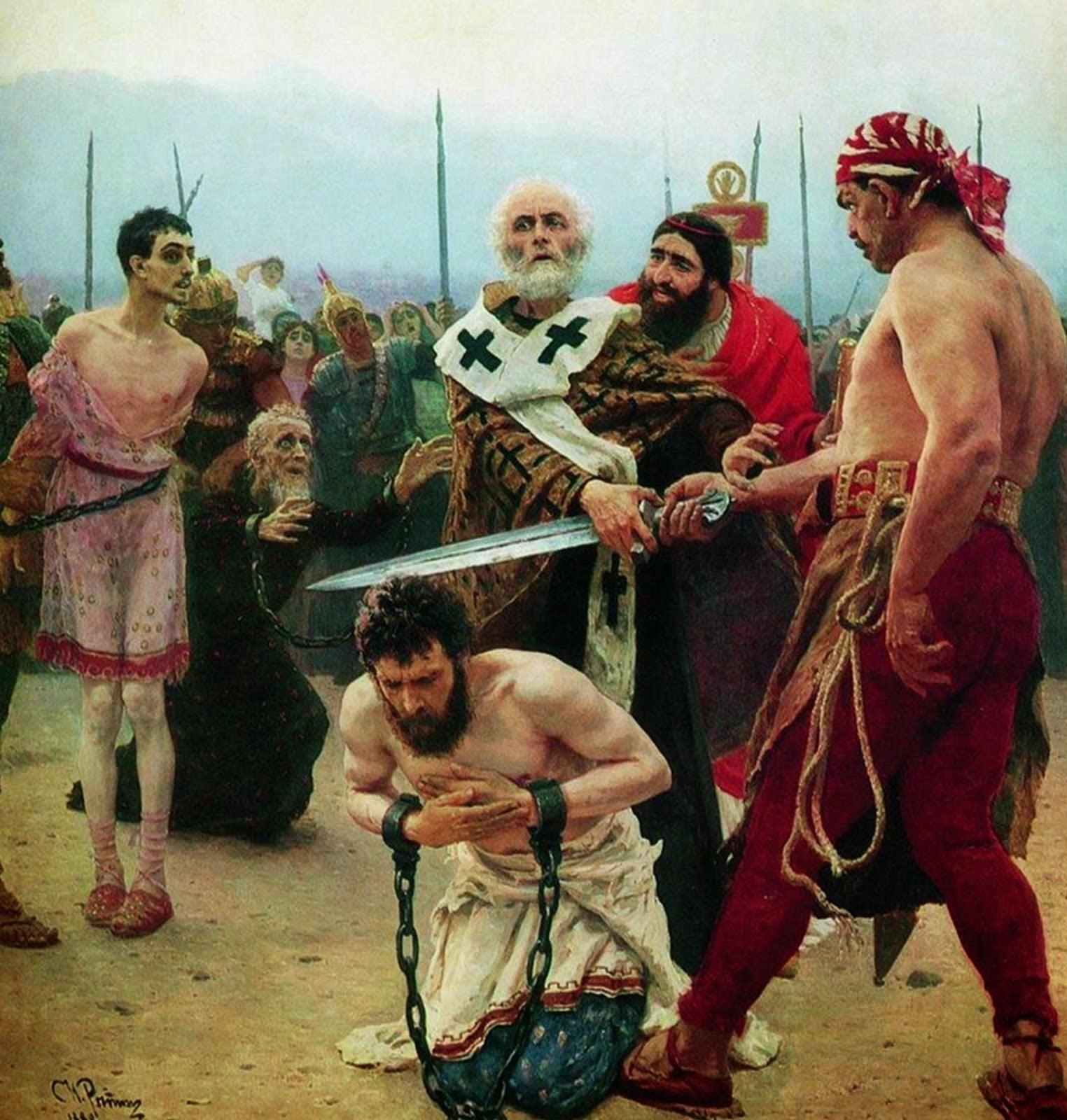 pintura San Nicolás De Myra Salva A Tres Inocentes De La Muerte - Ilya Repin