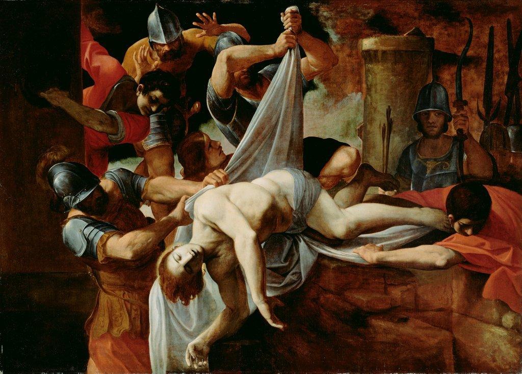 pintura San Sebastián Arrojado A La Máxima Cloaca - Lodovico Carracci