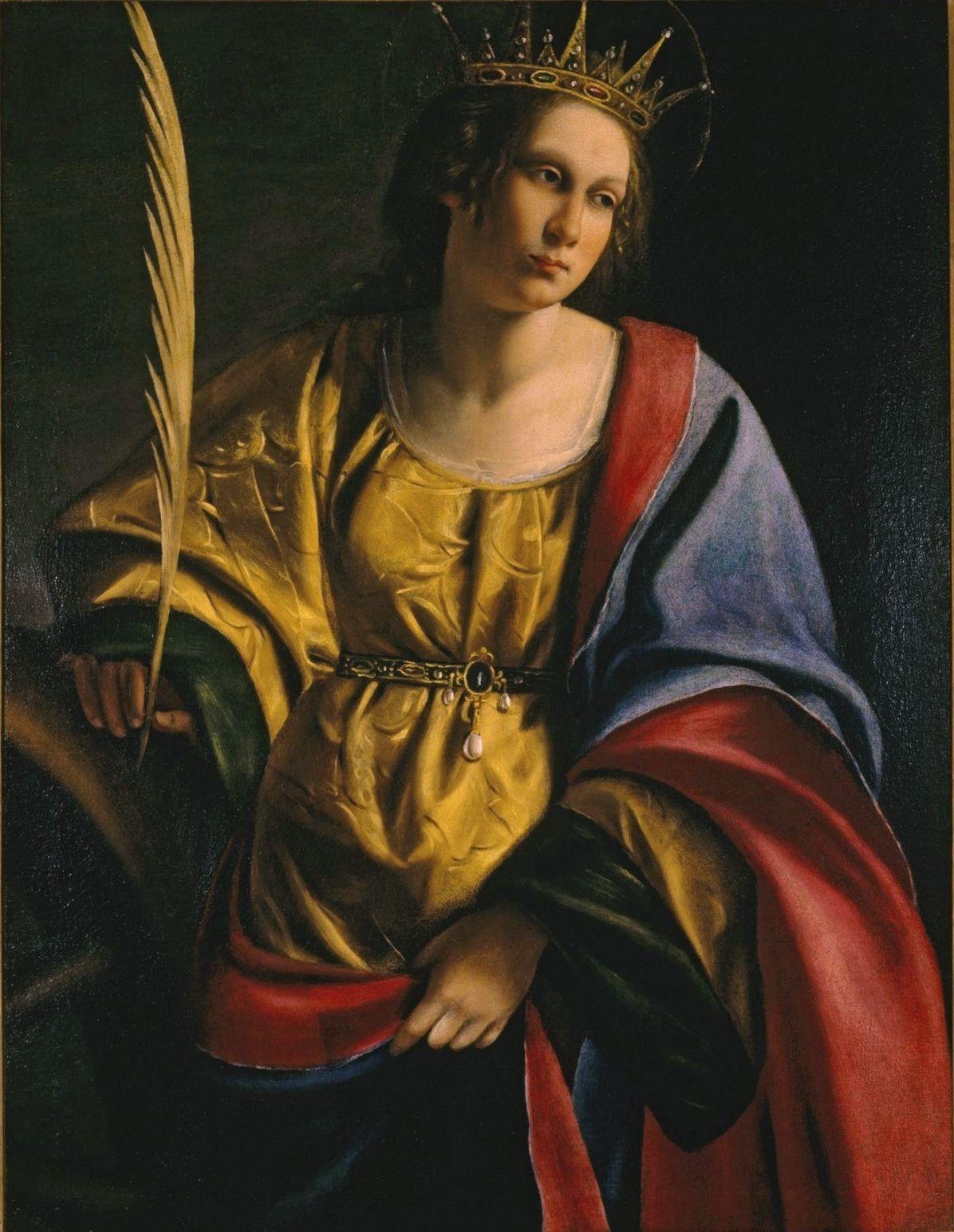 pintura Santa Catalina De Alejandría - Artemisia Gentileschi