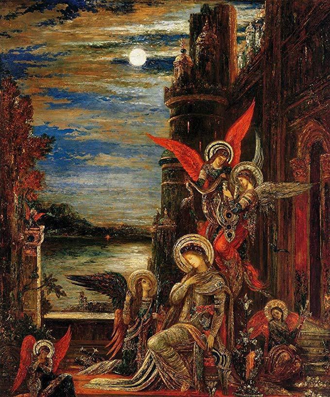 pintura Santa Cecilia: Ángeles Anunciando Su Inminente Martirio - Gustave Moreau