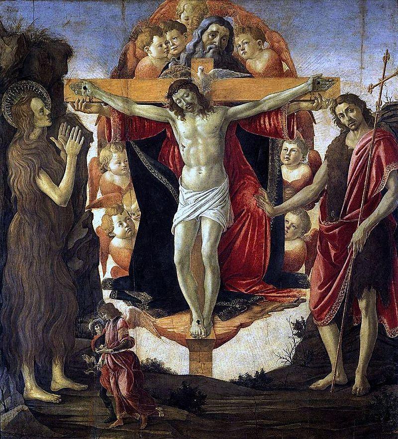 pintura Santísima Trinidad - Sandro Botticelli