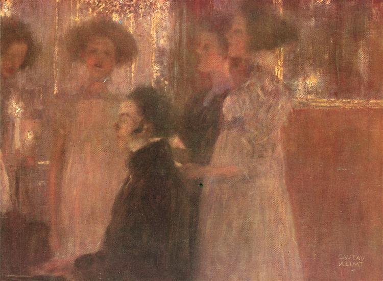 pintura Schubert En El piano I - Gustav Klimt