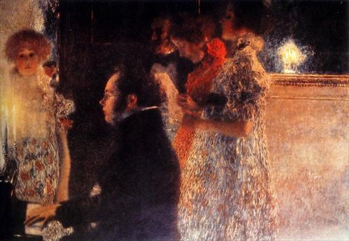 pintura Schubert En El piano II - Gustav Klimt