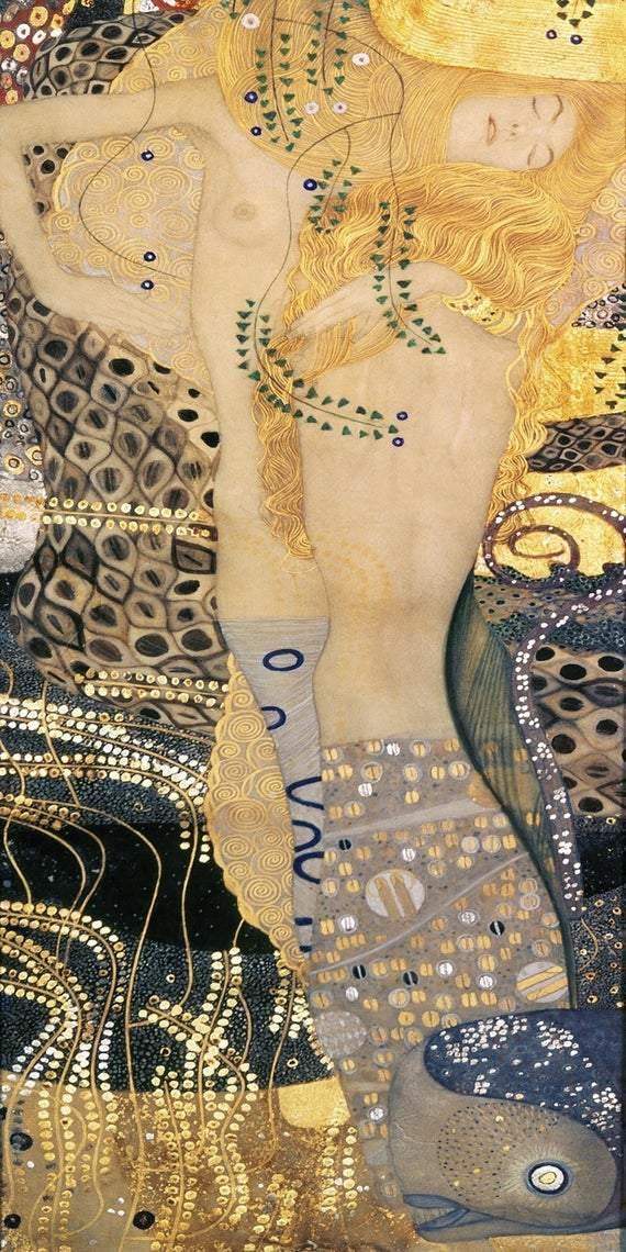 pintura Serpientes De Agua I - Gustav Klimt