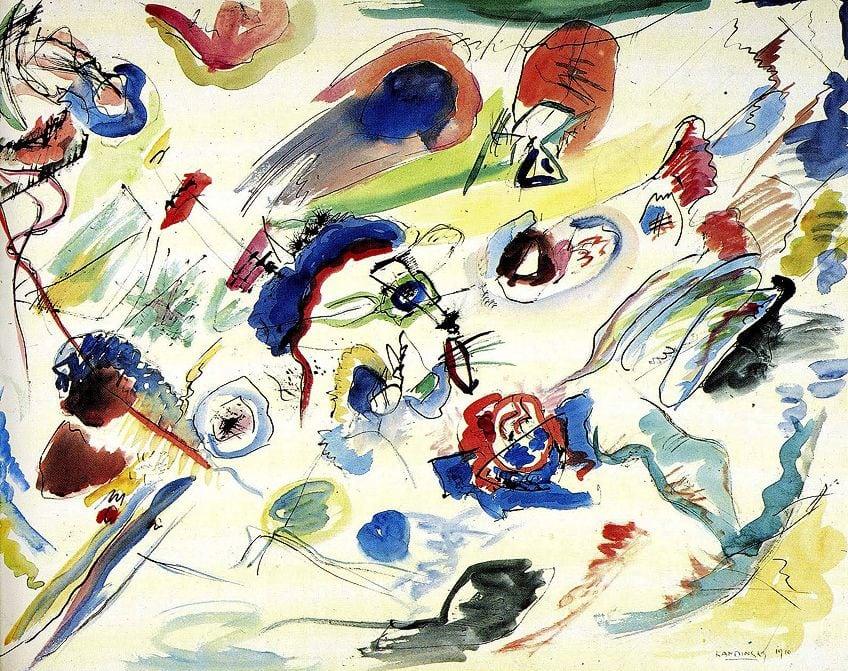 pintura Sin Título Primera Acuarela Abstracta - Kandinsky