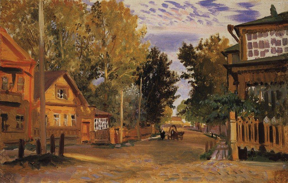 pintura Staraya Russa - Boris Kustodiev