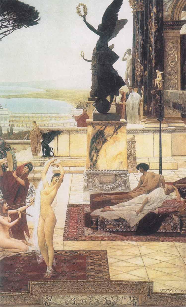pintura Teatro En Taormina - Gustav Klimt