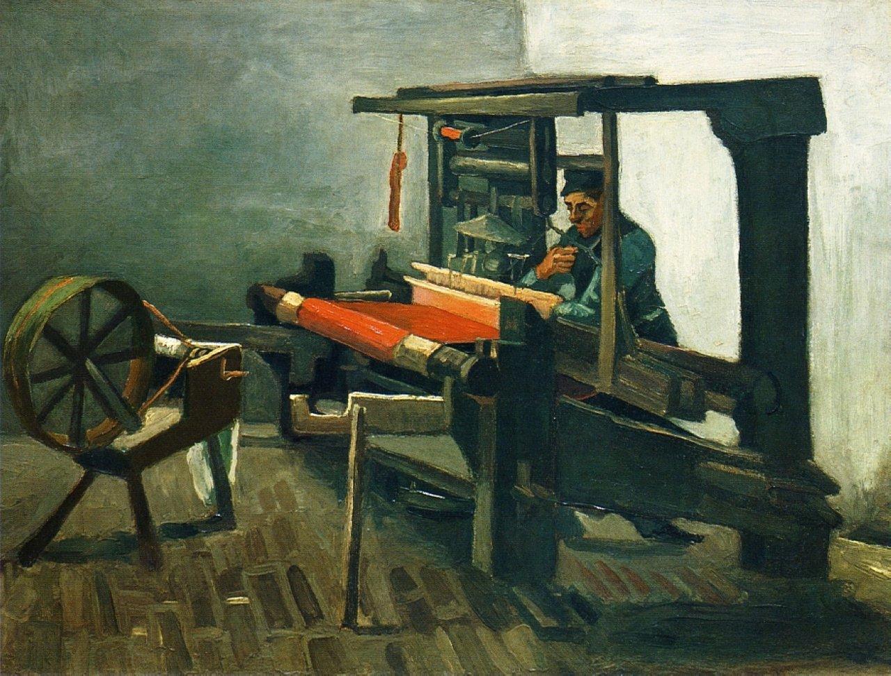 pintura Tejedor - Vincent Van Gogh