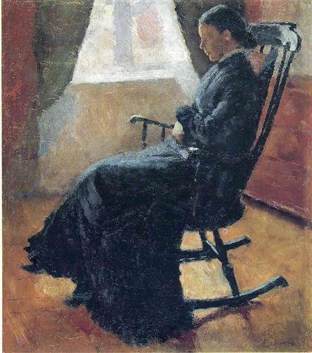 pintura Tía Karen En La Mecedora - Edvard Munch