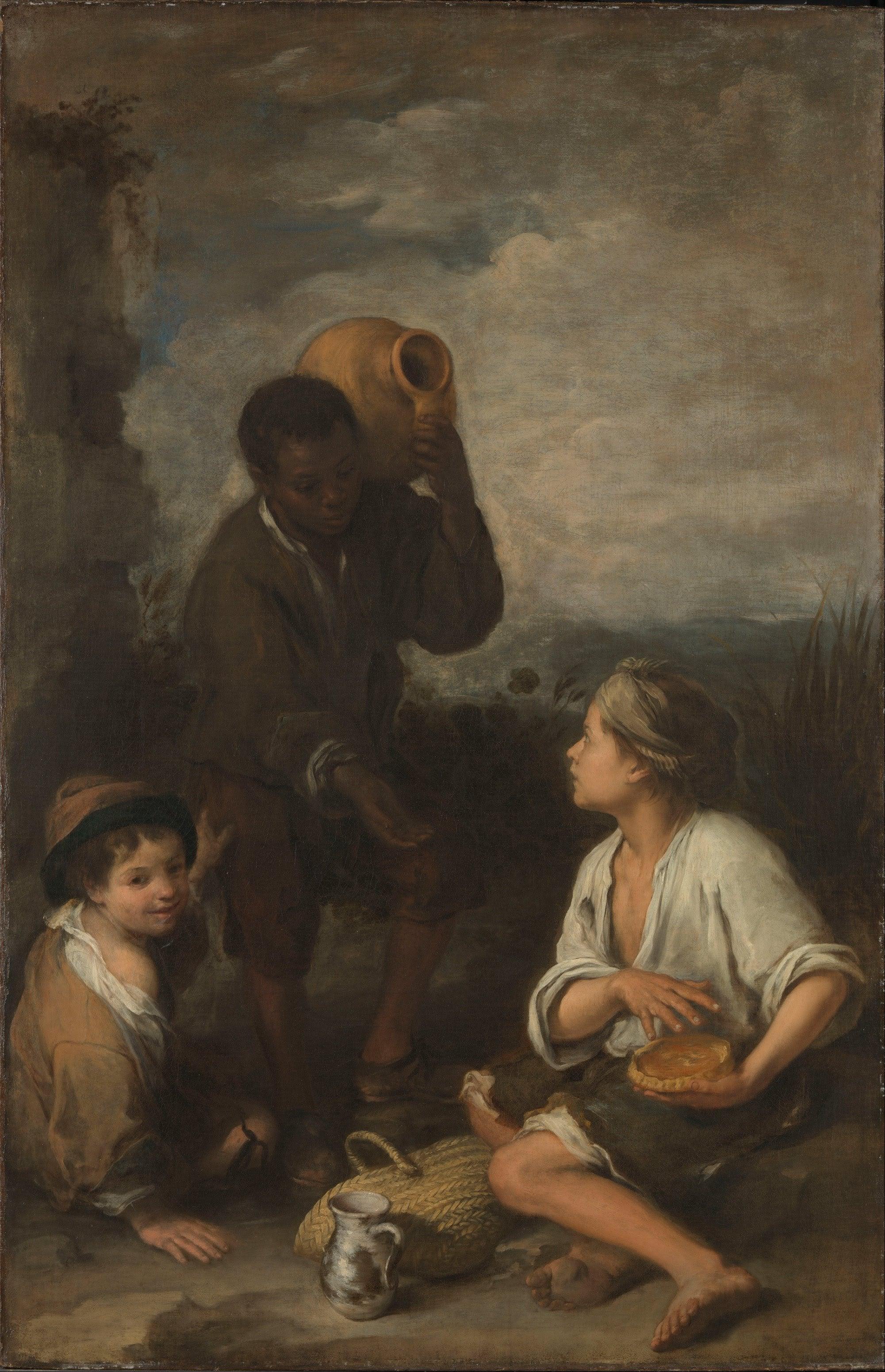 pintura Tres Chicos - Bartolomé Esteban Murillo
