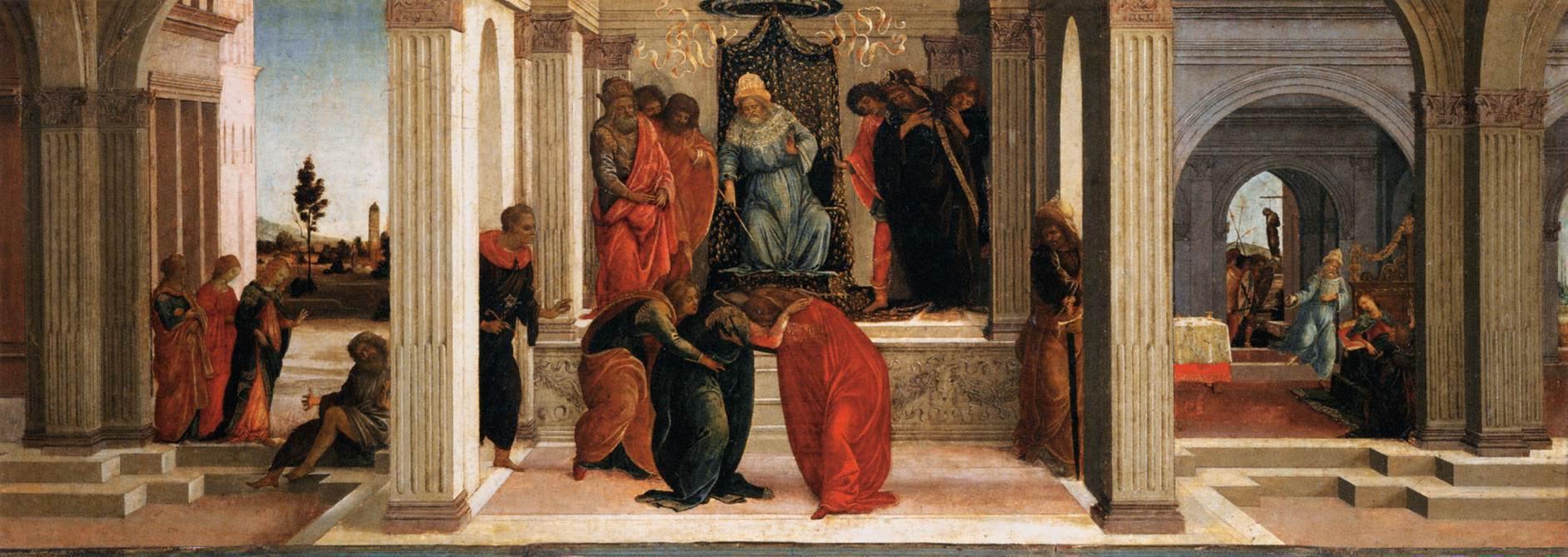 pintura Tres Escenas De La Historia De Esther - Sandro Botticelli