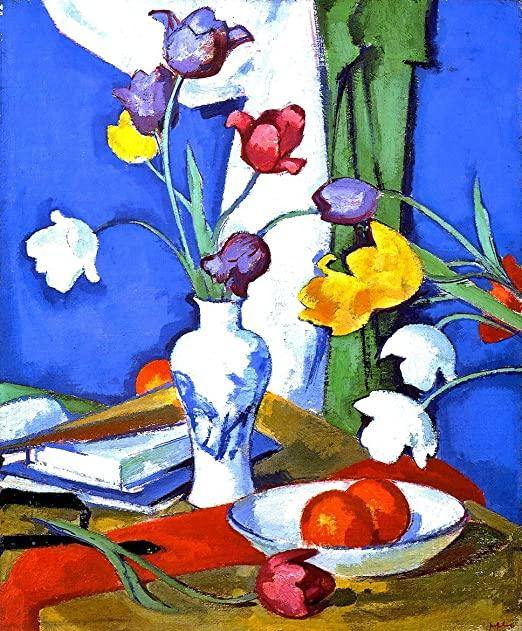 pintura Tulipanes Y Frutas - Samuel John Peploe