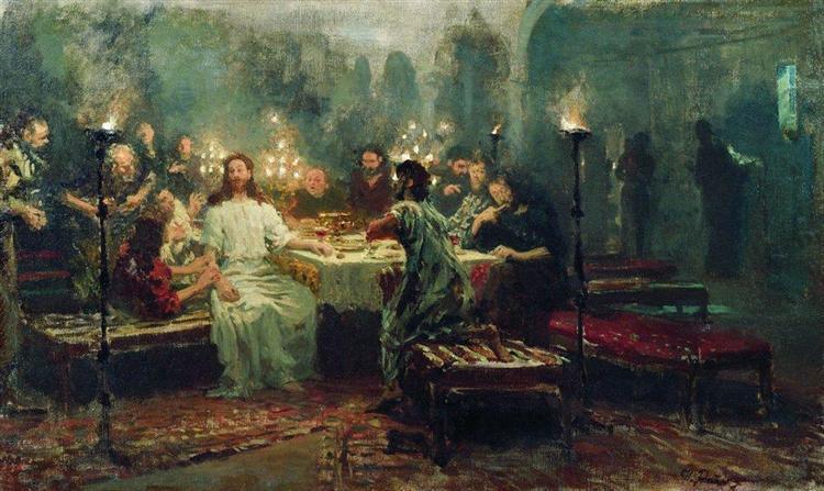 pintura Última Cena - Ilya Repin