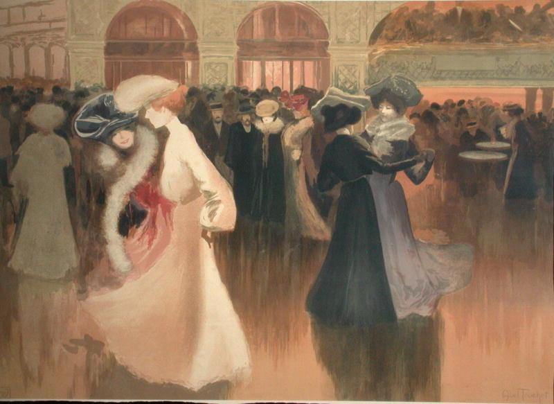 pintura Un Baile En París - Abel