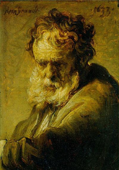 pintura Un Busto De Un Anciano - Rembrandt