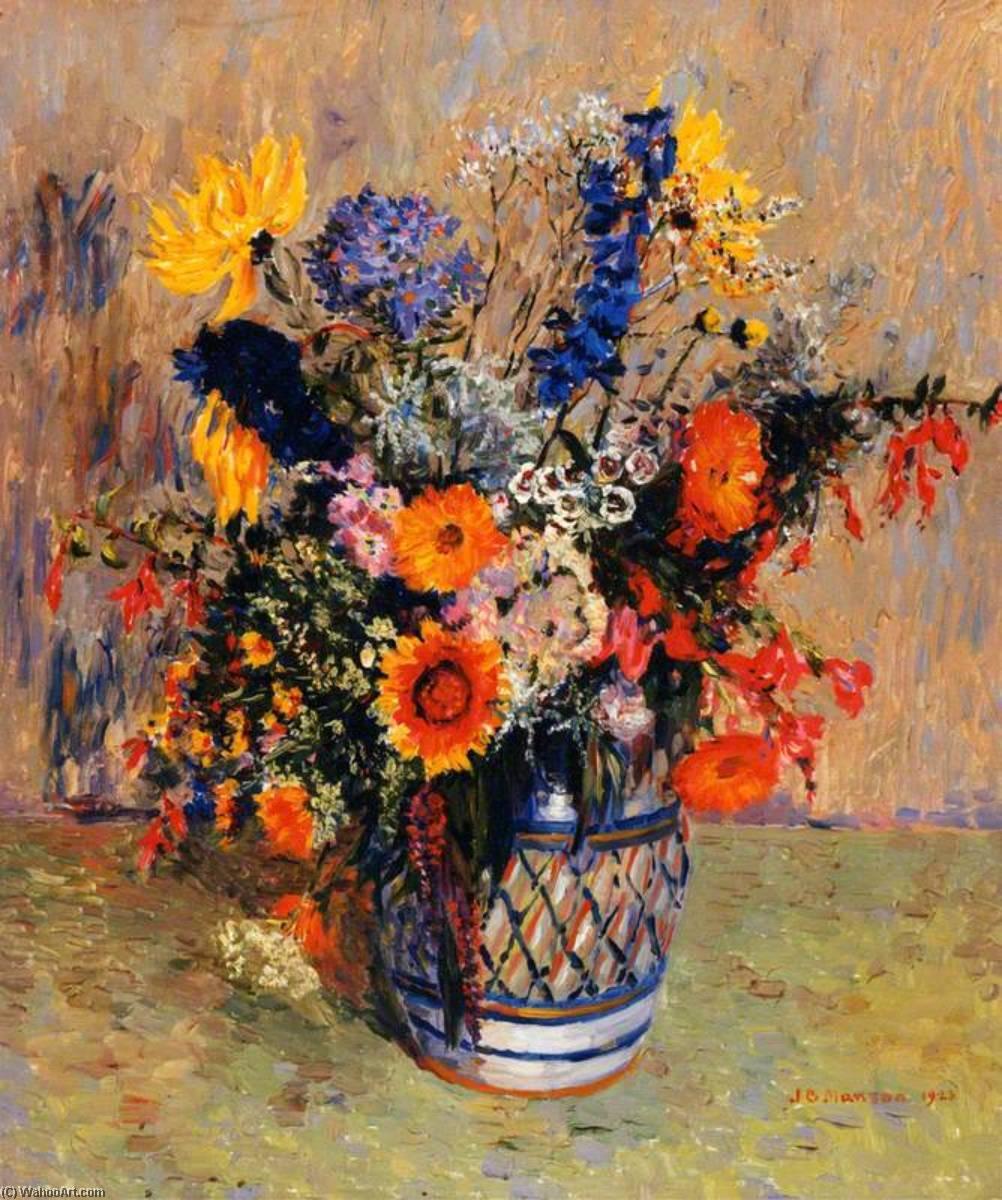 pintura Un Estudio De Flores - James Bolivar Manson
