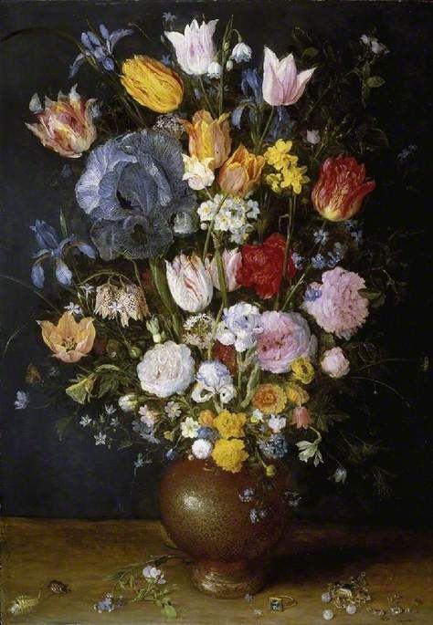 pintura Un Jarrón De Flores De Gres - Jan Brueghel El Viejo