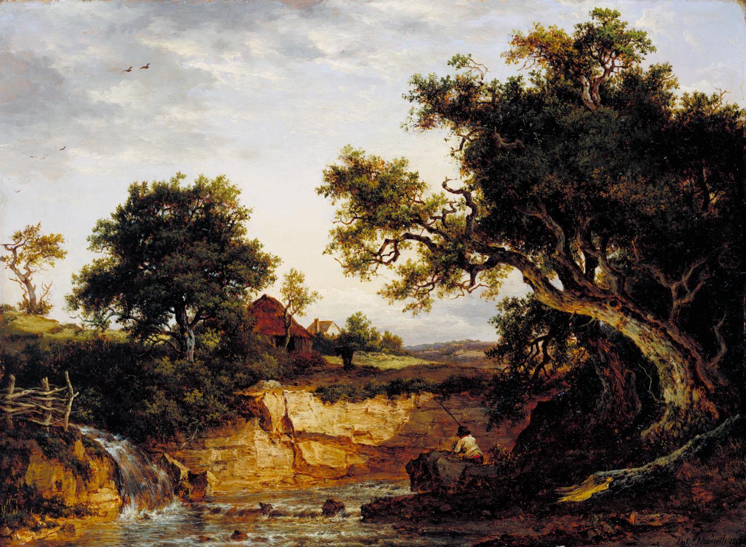 pintura Un Paisaje, El Pescador Del Rincon - Patrick Nasmyth