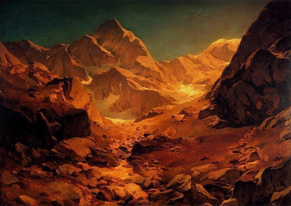 pintura Un Paisaje Montañoso - Achenbach Oswald
