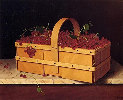 pintura Una Canasta De Uvas Catawba - William Harnett