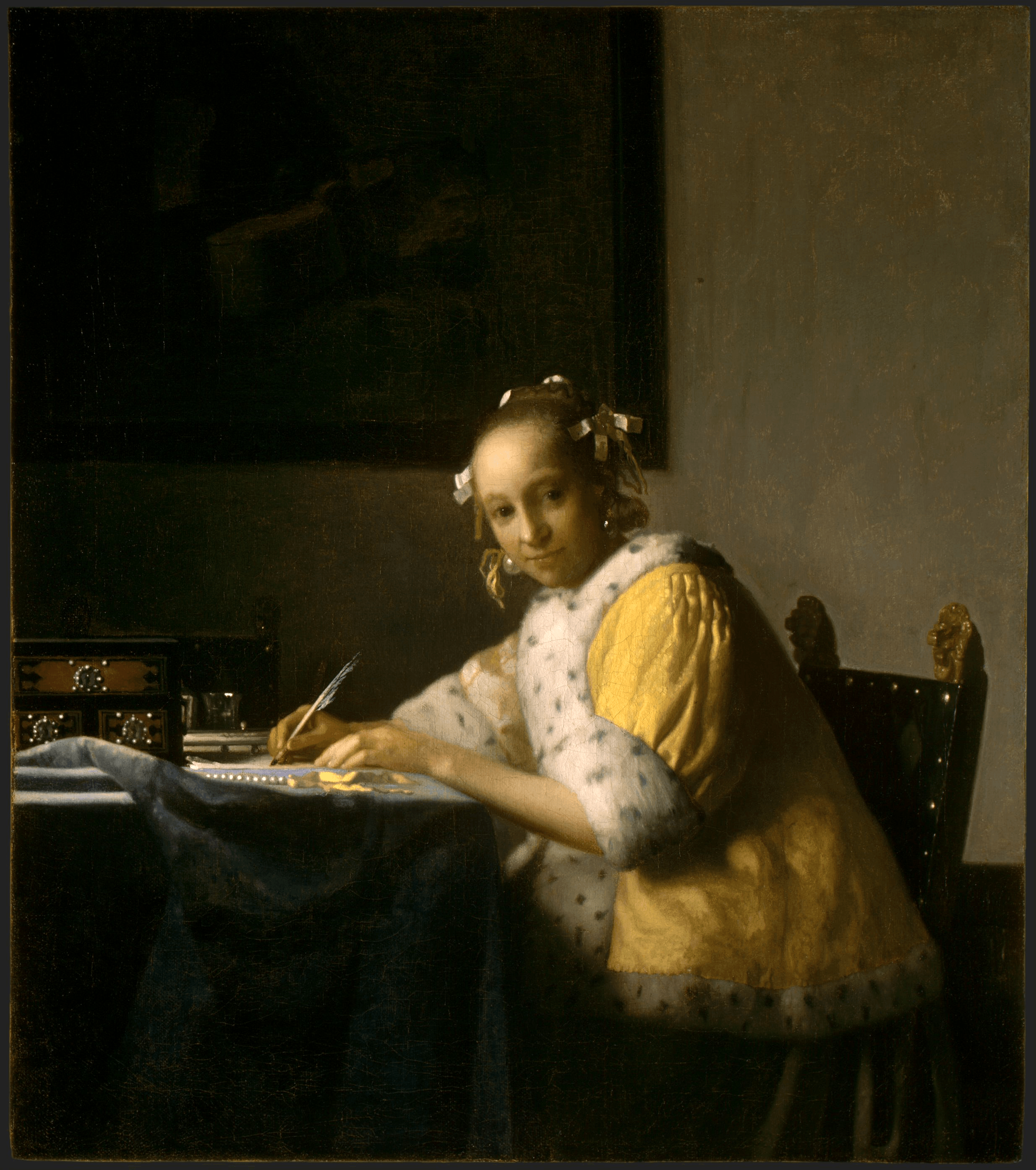 pintura Una Dama Escribiendo - Johannes Vermeer