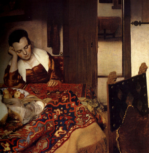 pintura Una Doncella Dormida - Johannes Vermeer