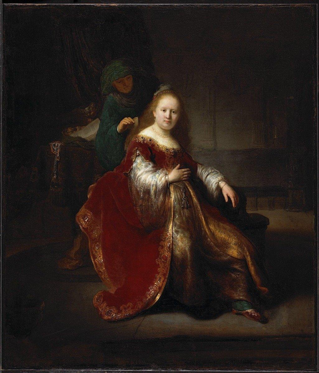 pintura Una Mujer Joven En Su Baño - Rembrandt