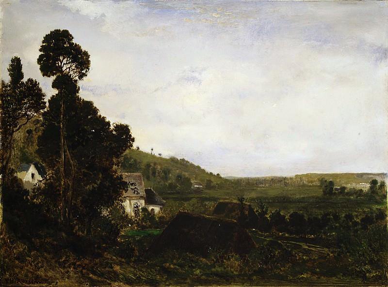 pintura Una Vieja Capilla En Un Valle - Theodore Rousseau