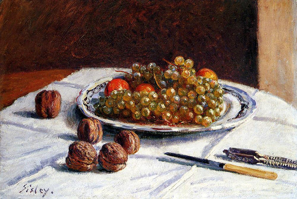 pintura Uvas Y Nueces - Alfred Sisley