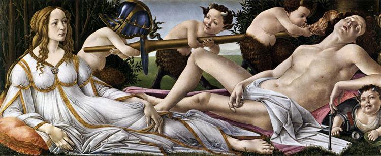 pintura Venus y Marte - Sandro Botticelli