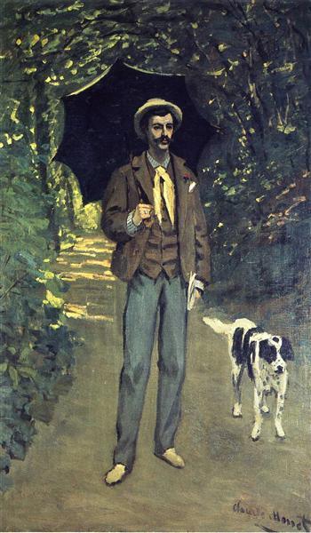 pintura Victor Jacquemont Sosteniendo Una Sombrilla - Claude Monet