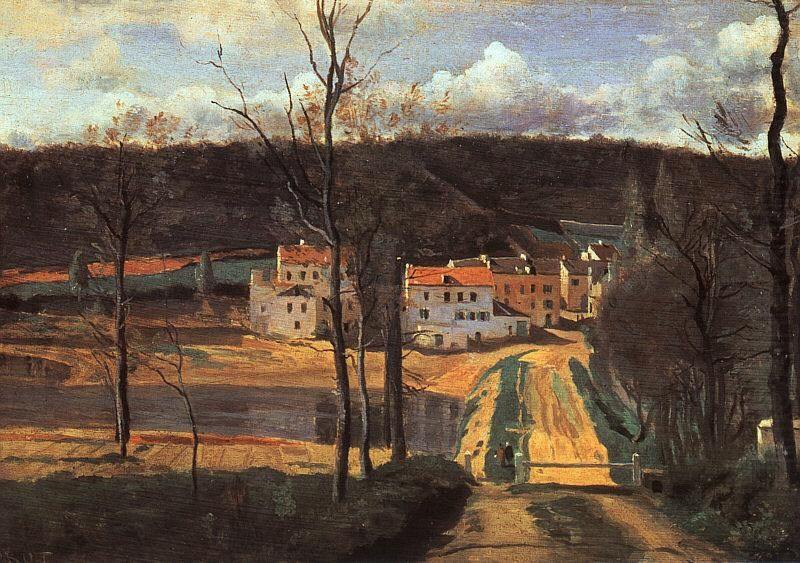 pintura Ville Davray El Estanque Y La Casa Cabassud - Jean-Baptiste-Camille Corot