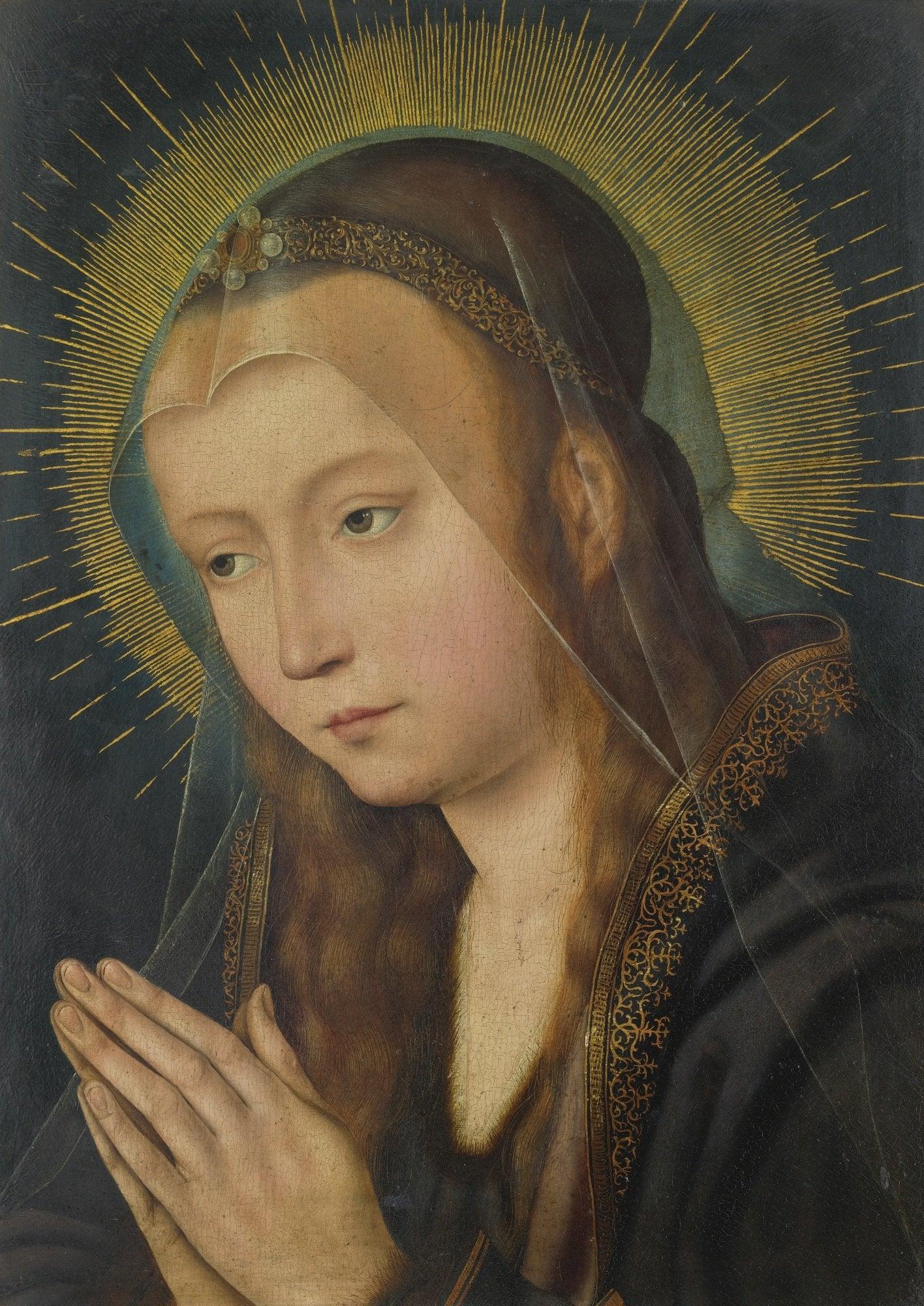 pintura Virgen En Oración - Quentin Matsys