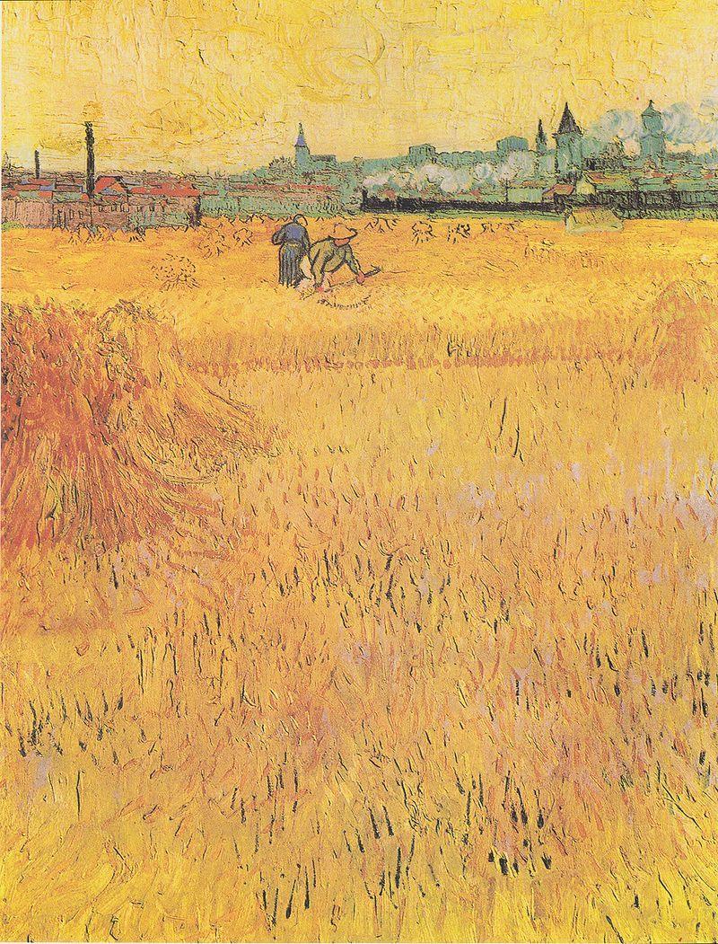 pintura Vista De Arles Desde Los Campos De Trigo - Vincent Van Gogh