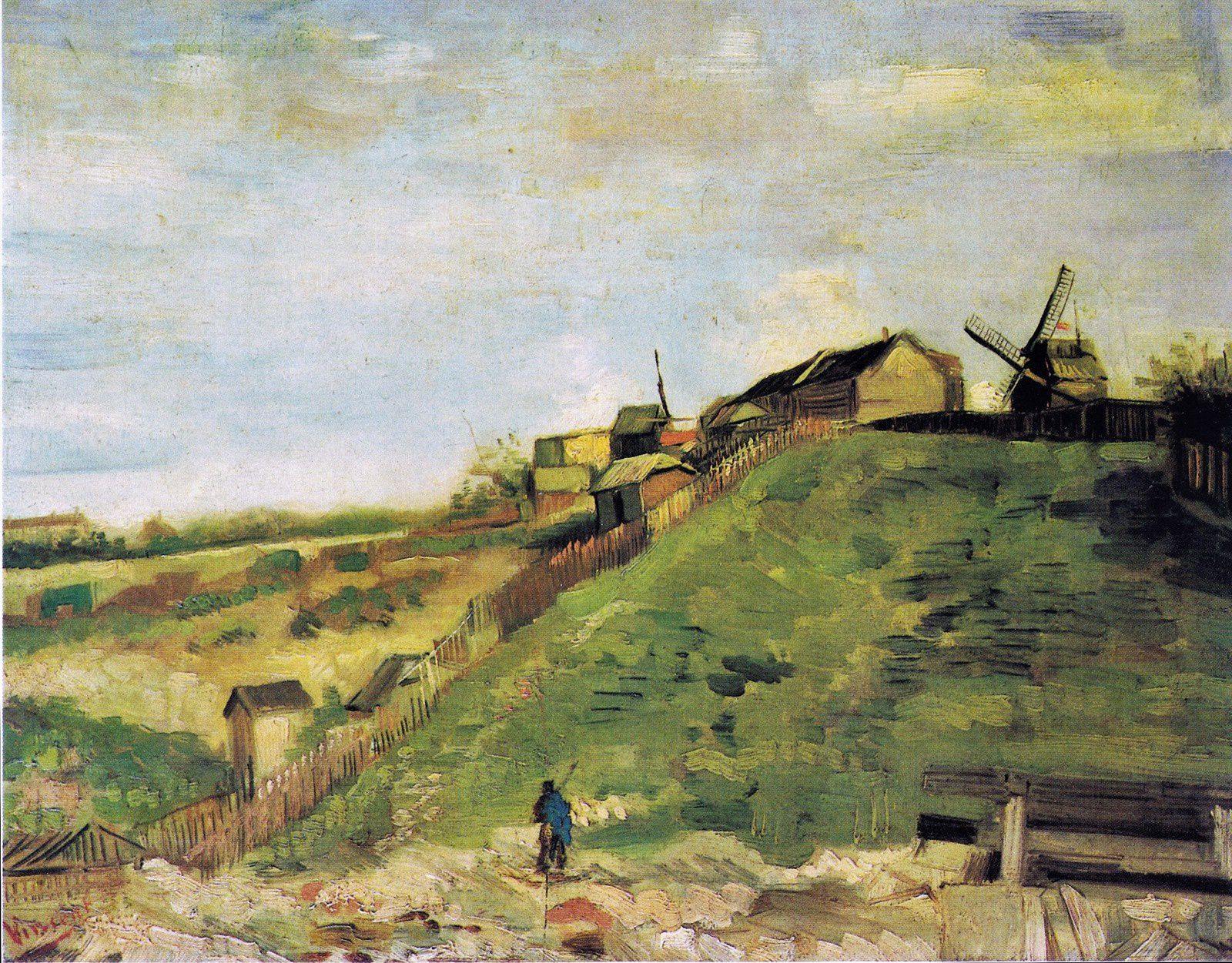 pintura Vista De Montmartre Con Cantera Y Molinos - Vincent Van Gogh