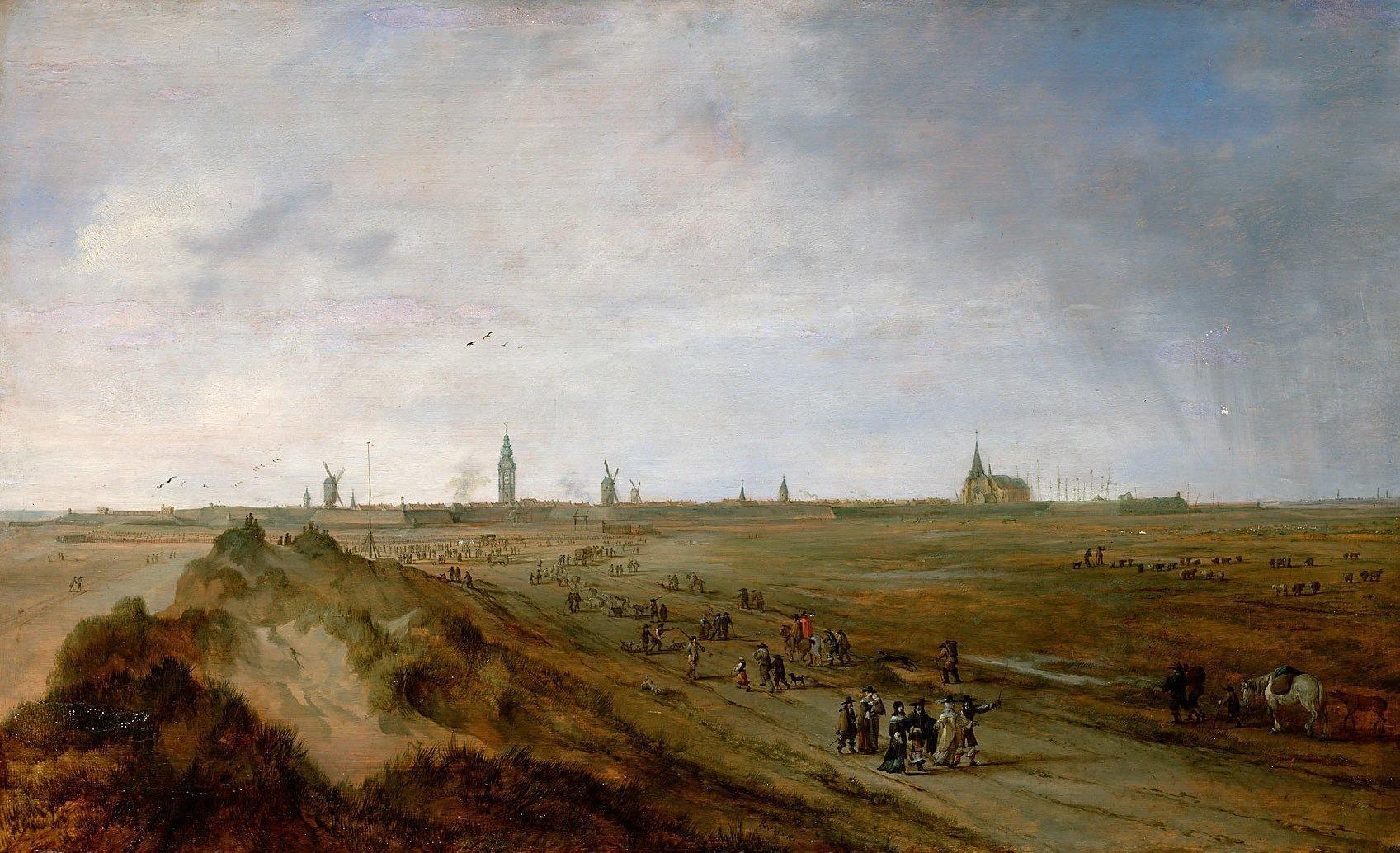pintura Vista De Ostende - Robert Van Den Hoecke