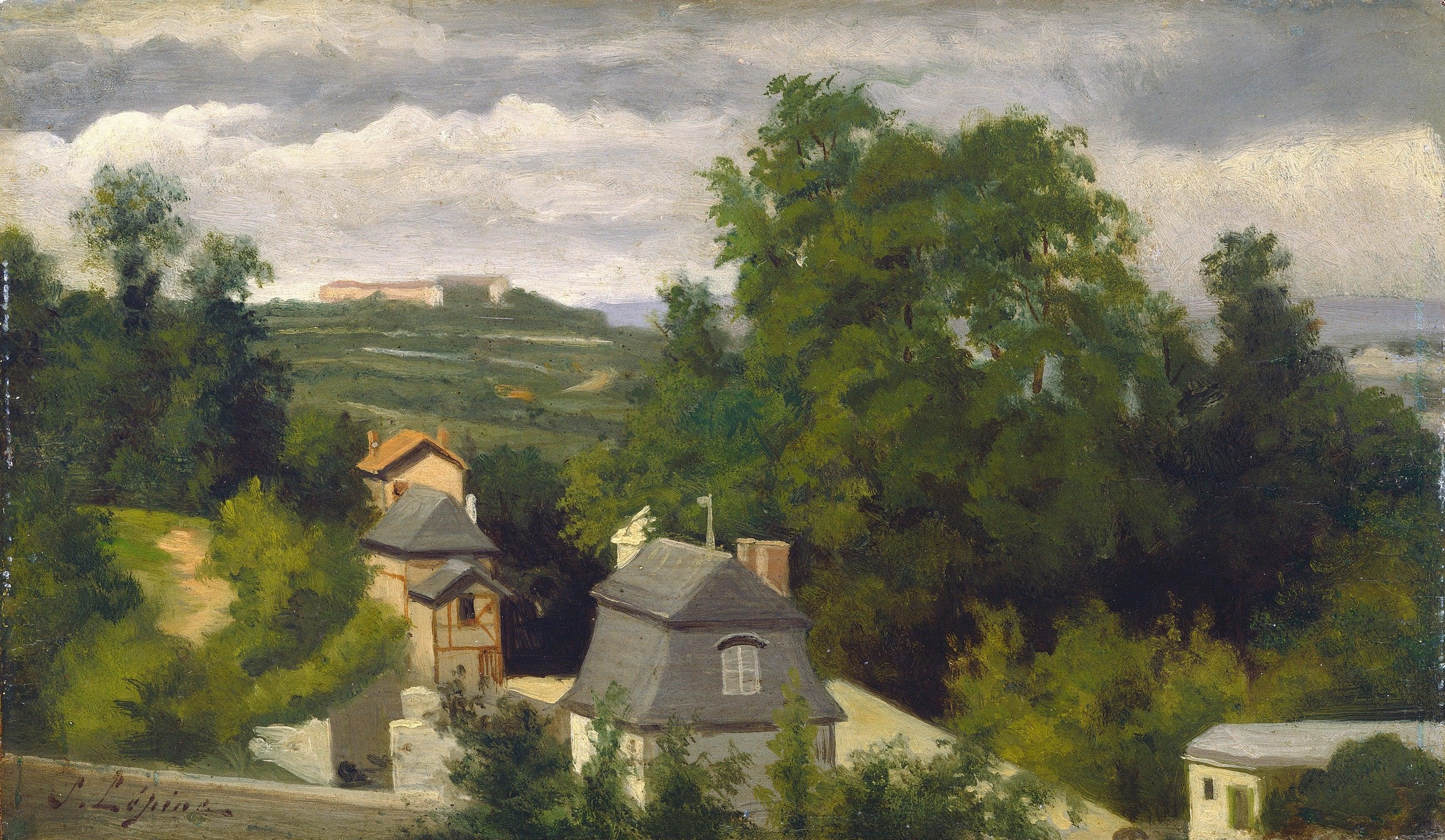 pintura Vista En Las Afueras De Caen - Stanislas Lepine