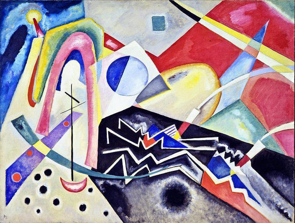 pintura Zigzag blanco - Wassily Kandinsky