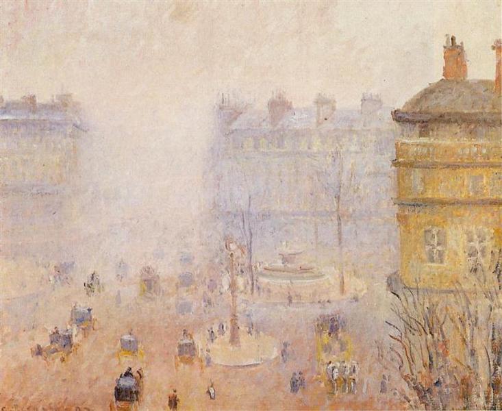 Place Du Théâtre Francais - Tiempo Brumoso - 1898