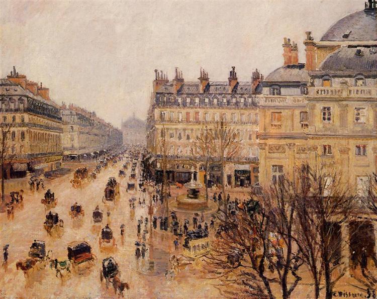 Place Du Theater Francais Rain Effect - 1898