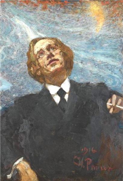 Poète futuriste (portrait de Vladimir Vladimirovich Mayakovsky) - 1916