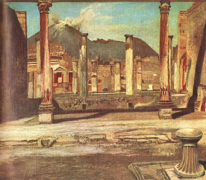 Pompeji haben (Casa del Chirurgus mit Vesuv) - 1898