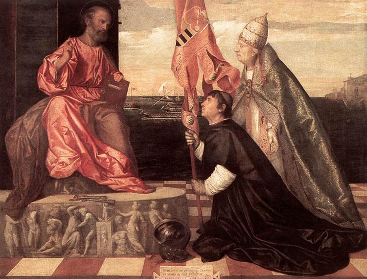 Papa Alexandre Iv apresentando Jacopo Pesaro a São Pedro - 1503