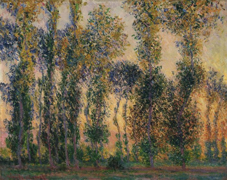 Alamos in Giverny - 1888