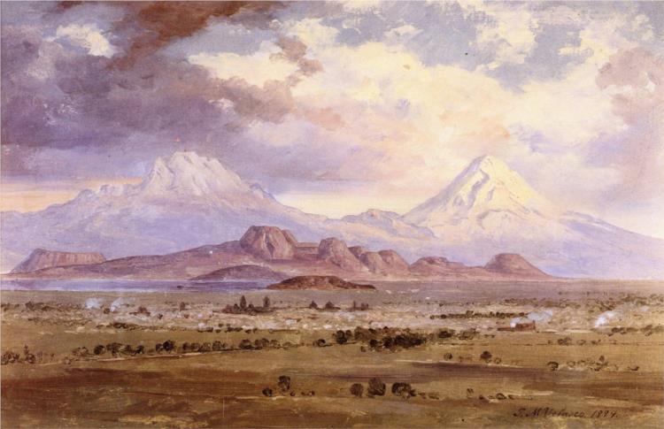 Popocatépetl and Iztaccíhuatl - 1899